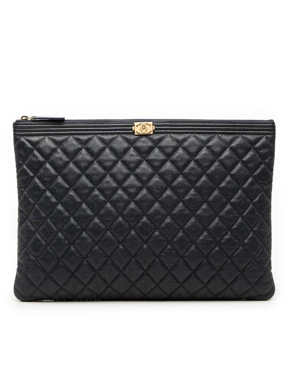 Chanel Large Quilted Caviar Boy O Case #300372C91B